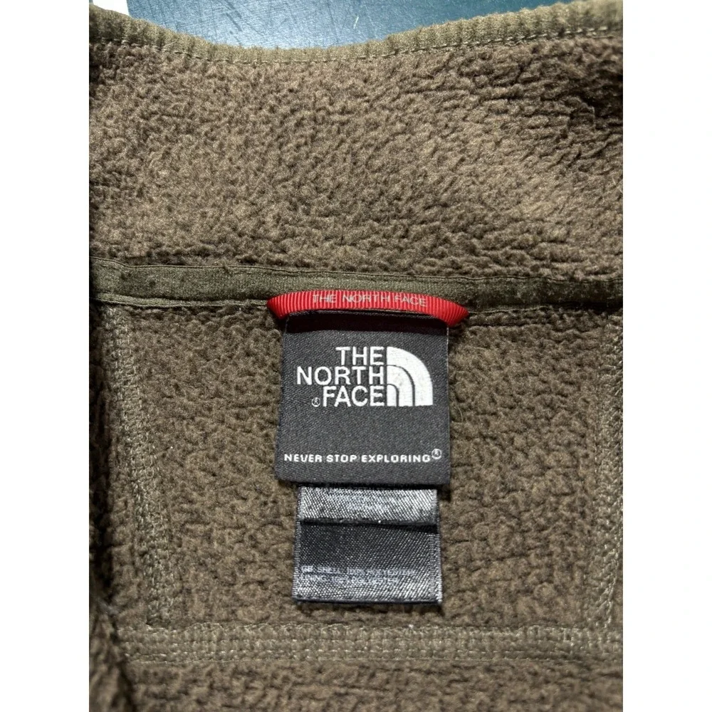 The North Face Fleece Sweater Full Zip Jacket Men's Large Heather Brown Outdoor